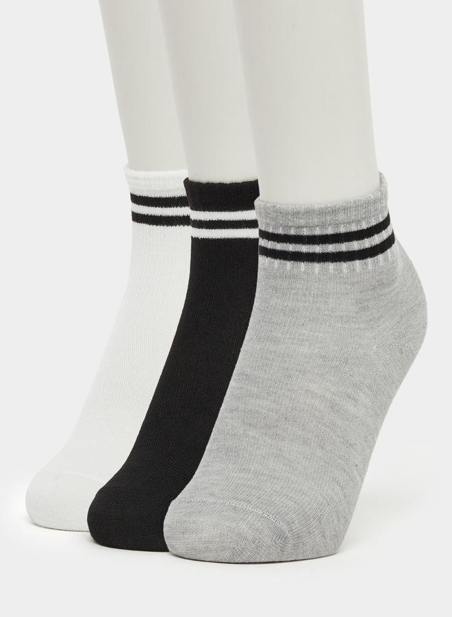 Styli Set of 3 - Striped Crew Socks - Image 1