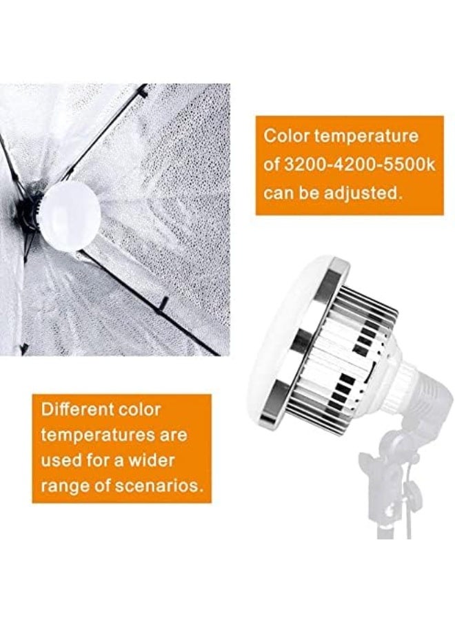 eWINNER Energy Saving LED E27 UFO modeling Light Bulb 150W remote control Adjustable color temperature 3000K-5700K bulb for Photography Photo Studio Video Home Commercial Lighting - Image 3