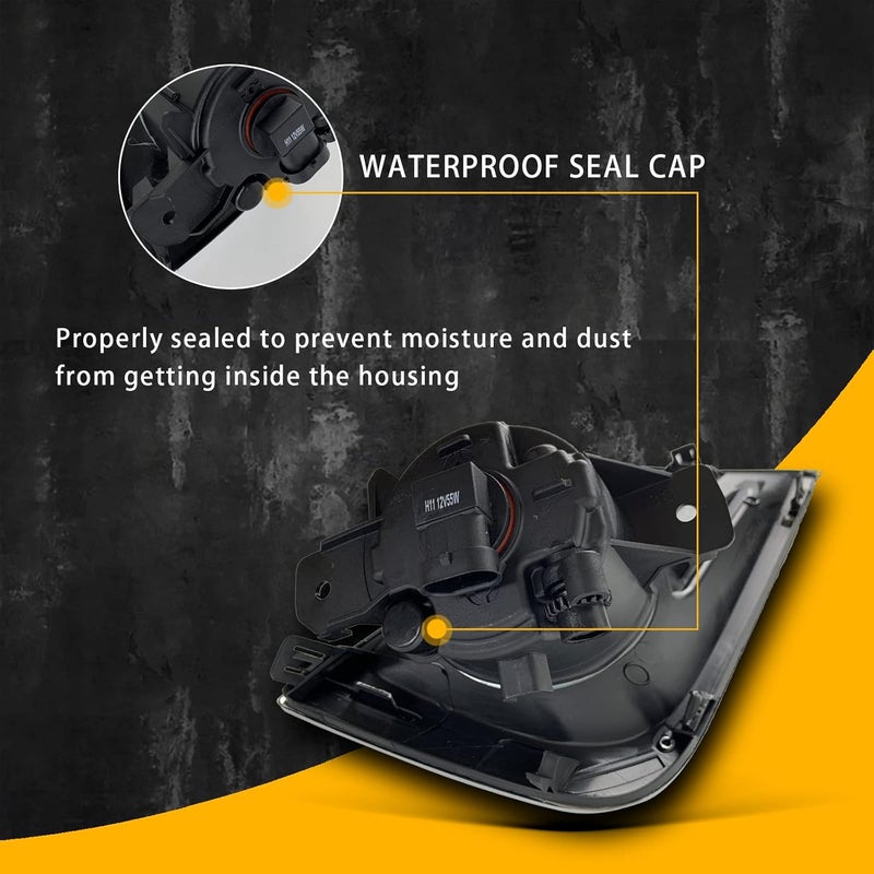 Boxlight Fog Lights with Chrome Replacement for 2016-2018 Nissan Altima - Front Bumper Fog Lamps Set - Image 5