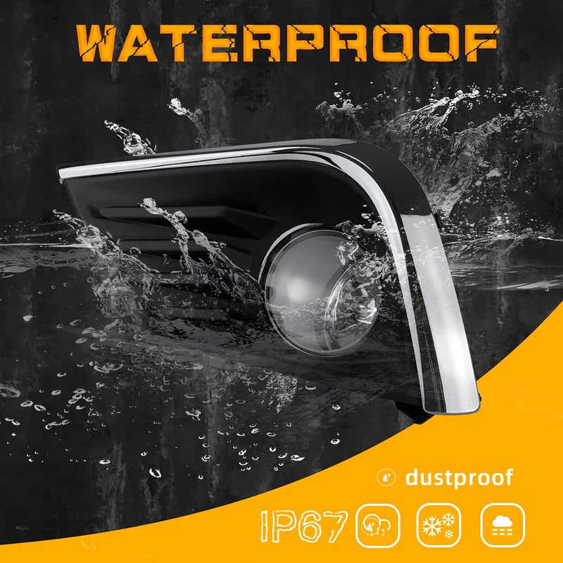 Boxlight Fog Lights with Chrome Replacement for 2016-2018 Nissan Altima - Front Bumper Fog Lamps Set - Image 2