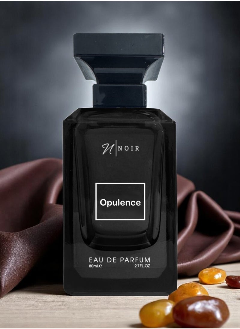 noir Opulence (Woody Leather), Eau De Parfum for Men, Amber, Leather, Suede, 80ml  - Image 1