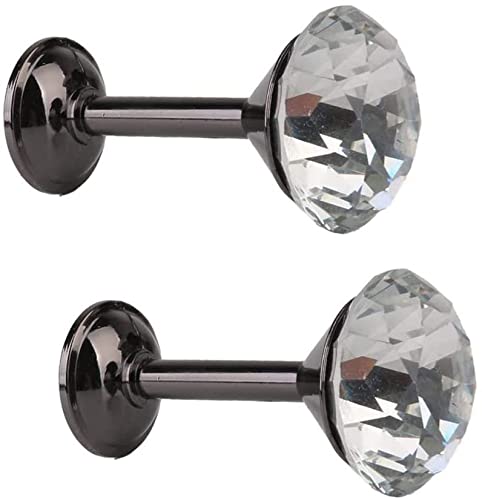 QZibeva Pack of 2 Piece Black Shiny Clear Diamond Crystal Curtain Holdbacks - Image 4