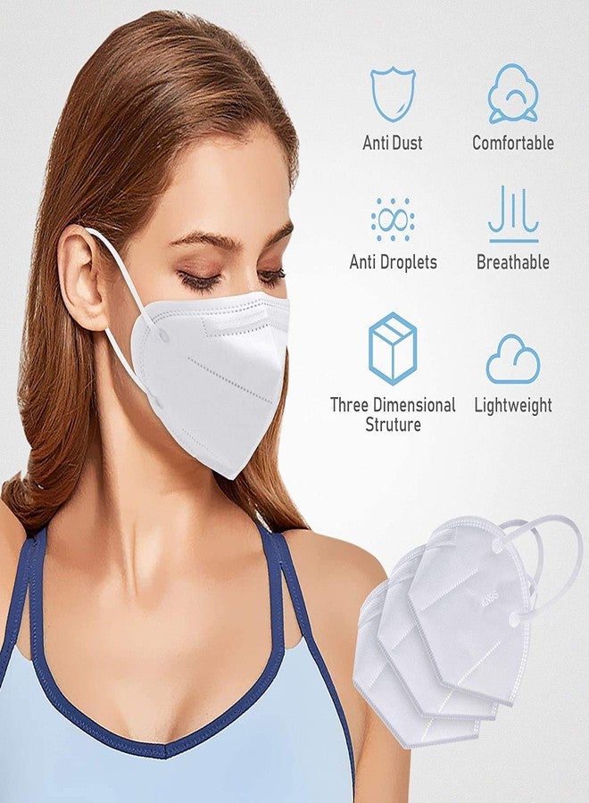 CUFF- SHIELD n95 disposable respirator face mask (pack of 1, White, Inbuilt Filter, nonwoven fabric) for unisex - Image 4