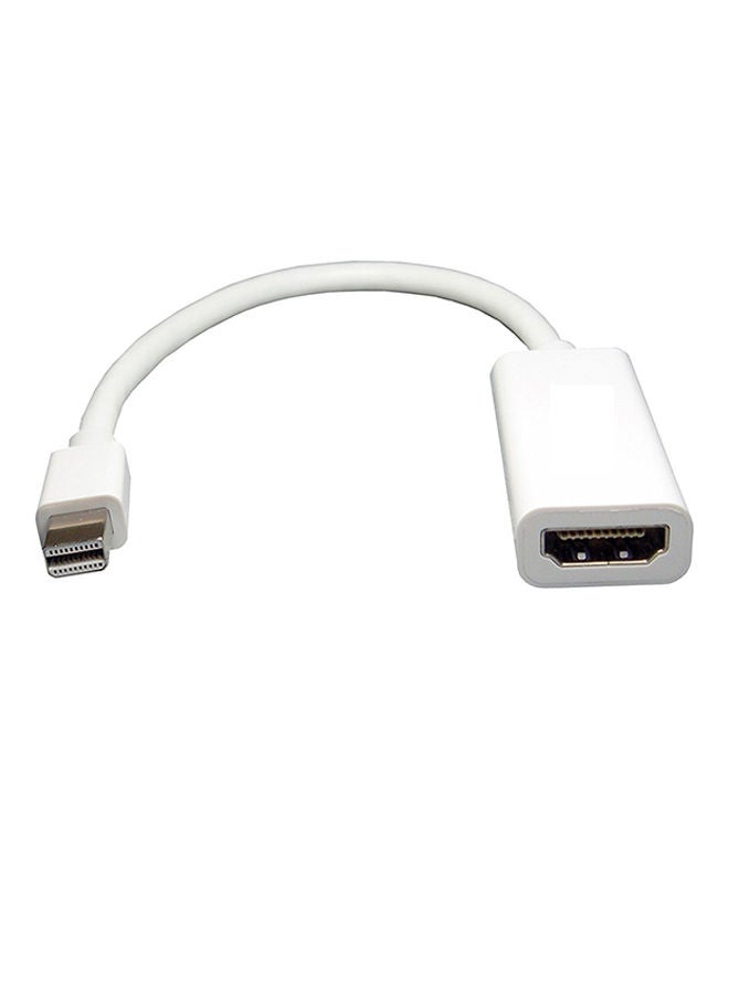 NIBEMINENT Thunderbolt Mini Display Port To HDMI Adapter White - Image 1