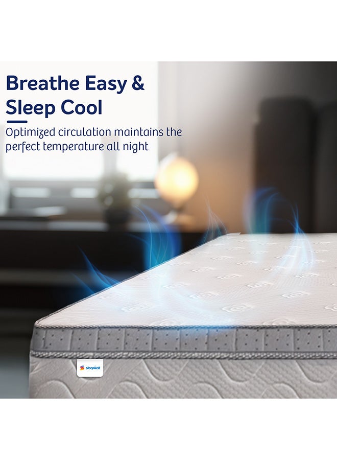 Sleepwell Executive Bonnell Spring Mattress Firm Spinal Support|Memory Foam Comfort |Air Flow Technology|  Dual Quilting| Anti-Skid |5-Year Warranty | 200x90x25 - Image 5