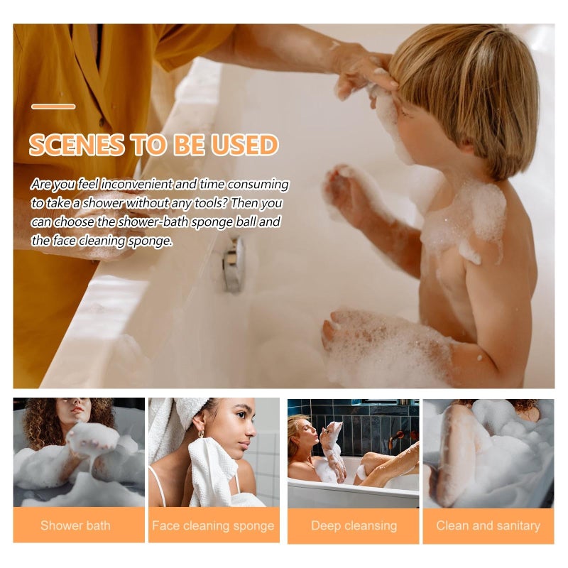 Natural Honeycomb Bath Sponge 2 Pack Exfoliating Body Scrubber With Rope For Adults - Image 4