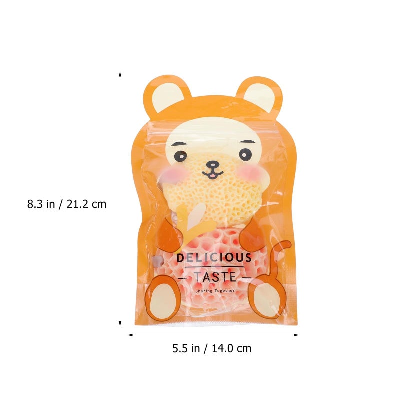 Natural Honeycomb Bath Sponge 2 Pack Exfoliating Body Scrubber With Rope For Adults - Image 3