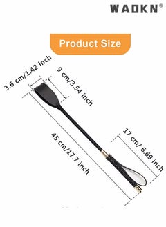 Riding Crop for Horse, Black Leather Equestrian Training Tool, 18 Inch Horse Whip with Double Slapper, Premium Quality Equestrianism Horse Riding Crop, Outdoor Training Tool (Black) - pzsku/Z12FA0426574FB2A1E441Z/45/_/1712889503/517d027b-c35d-4b59-a737-66bee913279d