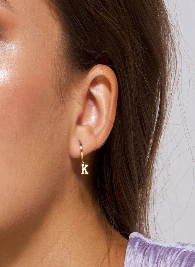 IEFWELL Gifts for Girls Kids - Earrings for Teen Girl Gift Trendy Stuff Gift for Girls Jewelry 7 8 9 10 11 12 Year Old Girl Birthday Gifts Initial L Hoop Earring - Image 5