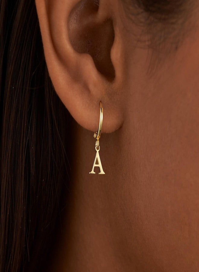IEFWELL Gifts for Girls Kids - Earrings for Teen Girl Gift Trendy Stuff Gift for Girls Jewelry 7 8 9 10 11 12 Year Old Girl Birthday Gifts Initial L Hoop Earring - Image 2