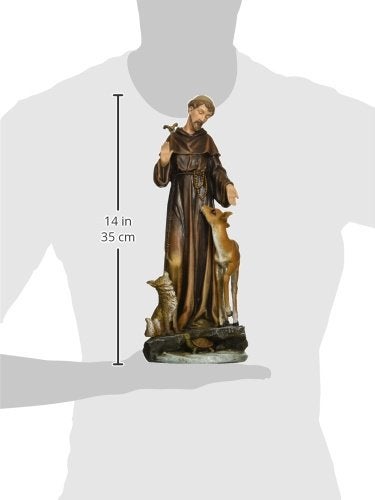 Joseph's Studio by Roman, 13.75" H St. Francis with Animals Figure, Religious Gift, Home Decor - Image 3
