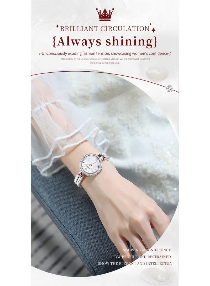 أوليفز ساعات نسائية عصرية كوارتز ستانلس ستيل مقاومة للماء 9971 - Image 3