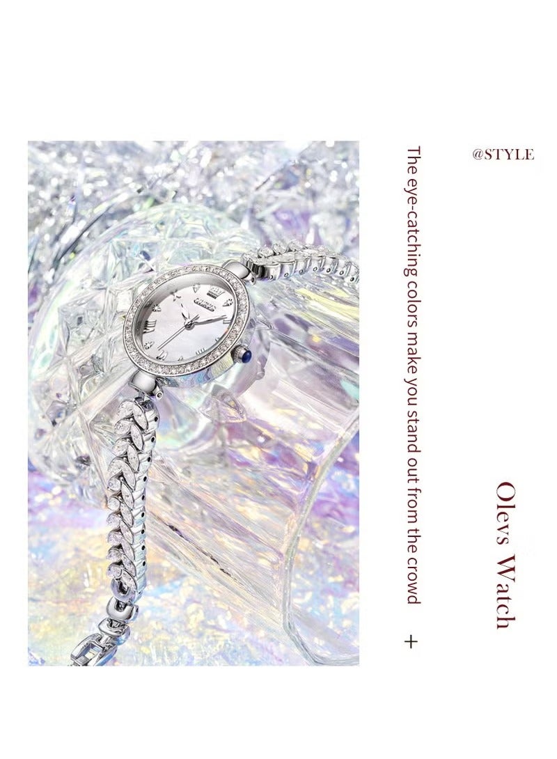 أوليفز ساعات نسائية عصرية كوارتز ستانلس ستيل مقاومة للماء 9971 - Image 4