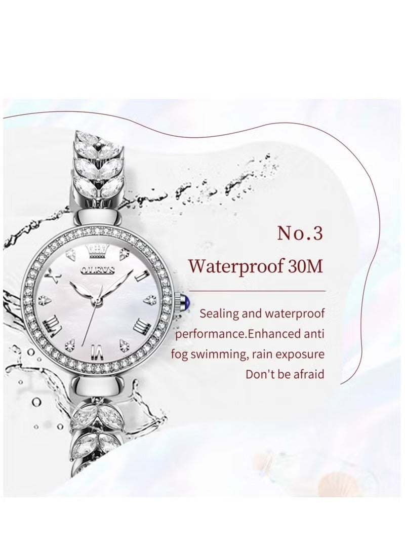 أوليفز ساعات نسائية عصرية كوارتز ستانلس ستيل مقاومة للماء 9971 - Image 5