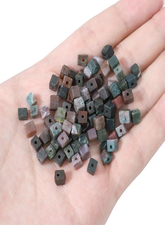BEADIA Natural Indian Agate Square Stone Beads 4x4mm 85pcs Cube Loose Semi Gemstone Beads for Jewelry Making Design - Image 3