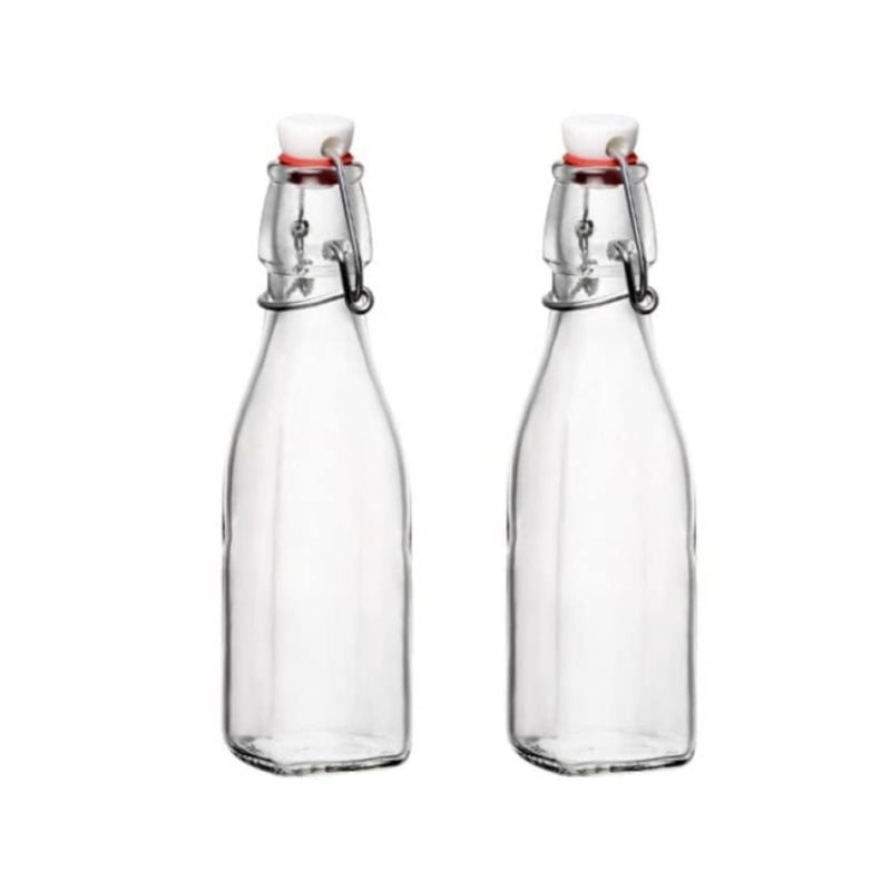 Bormioli Rocco Swing Top Glass Bottle Set of 2 85 oz Kitchen Containers with Airtight Seal Ideal for Homemade Dressings Syrups Infused Oils SmallBatch Beverages Glassware for Kitchen - Image 2