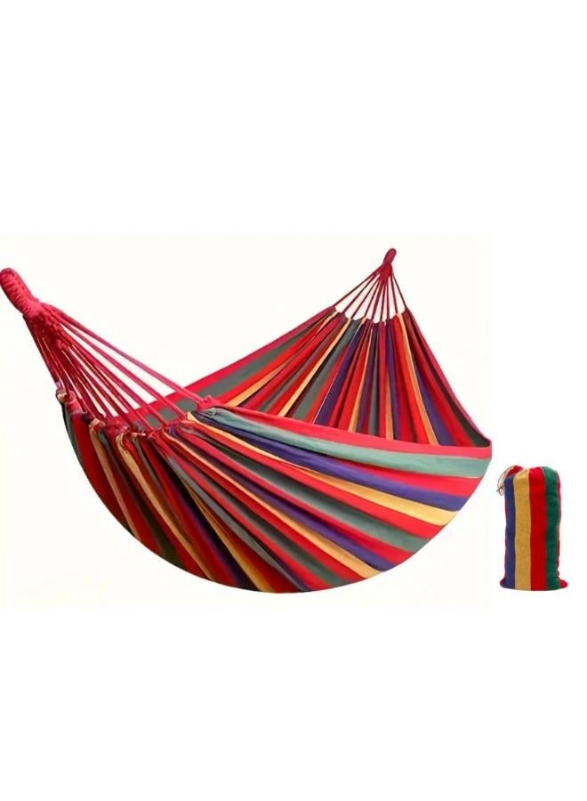 أرجوحة محمولة مع حقيبة تخزين وأشرطة شجرة للتخييم في الأماكن المغلقة والخارجية والشرفة والفناء الخلفي - Image 1