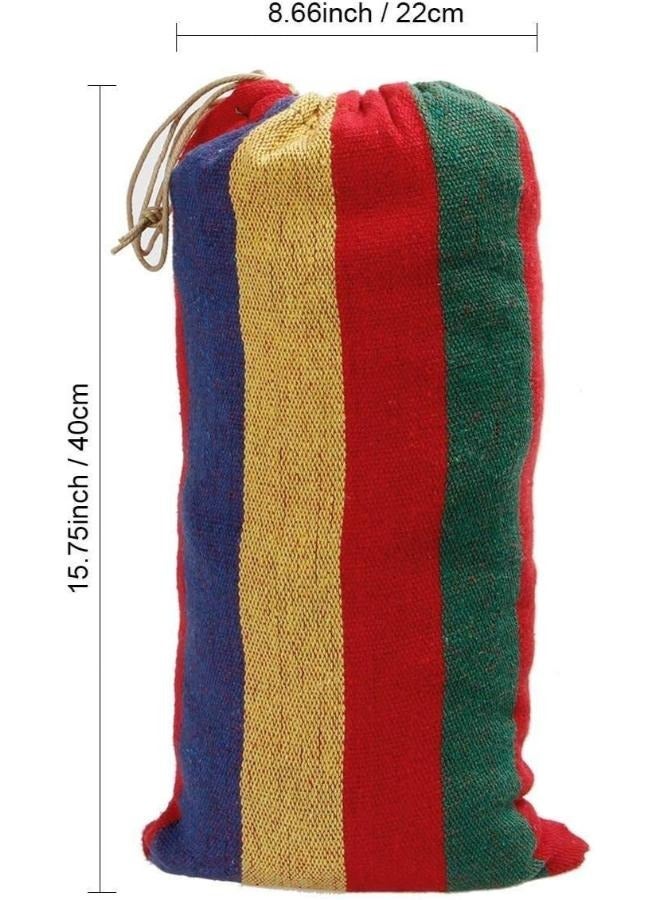 أرجوحة محمولة مع حقيبة تخزين وأشرطة شجرة للتخييم في الأماكن المغلقة والخارجية والشرفة والفناء الخلفي - Image 3