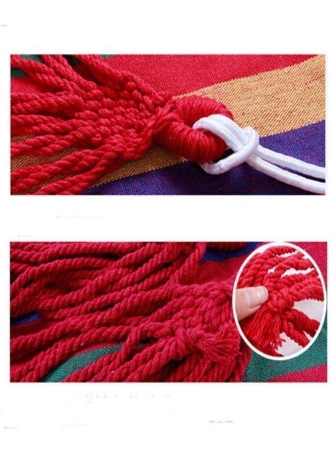 أرجوحة محمولة مع حقيبة تخزين وأشرطة شجرة للتخييم في الأماكن المغلقة والخارجية والشرفة والفناء الخلفي - Image 4