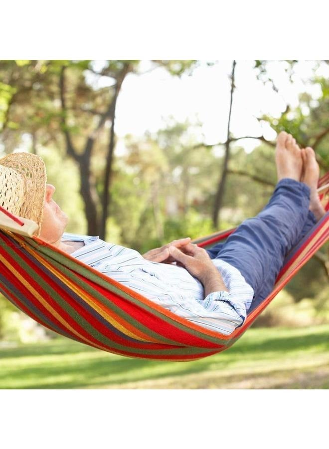 أرجوحة محمولة مع حقيبة تخزين وأشرطة شجرة للتخييم في الأماكن المغلقة والخارجية والشرفة والفناء الخلفي - Image 5