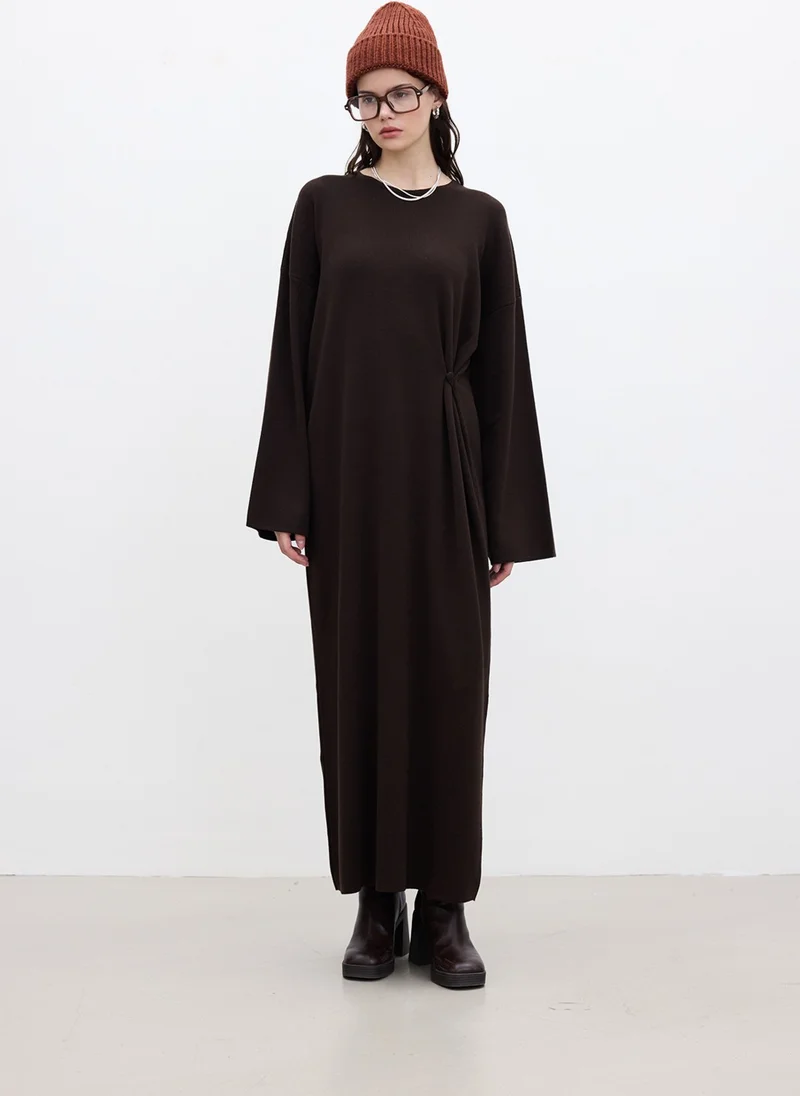 مانوكا Knit Tie Dress Brown