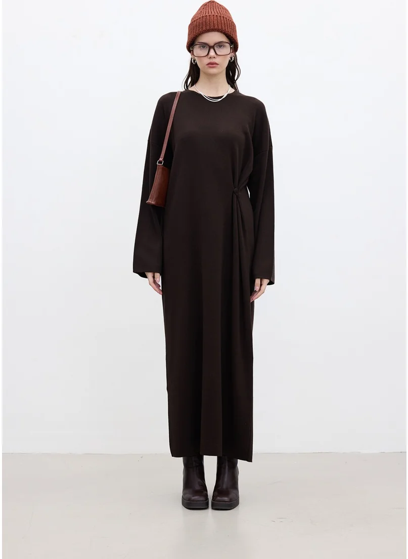 مانوكا Knit Tie Dress Brown
