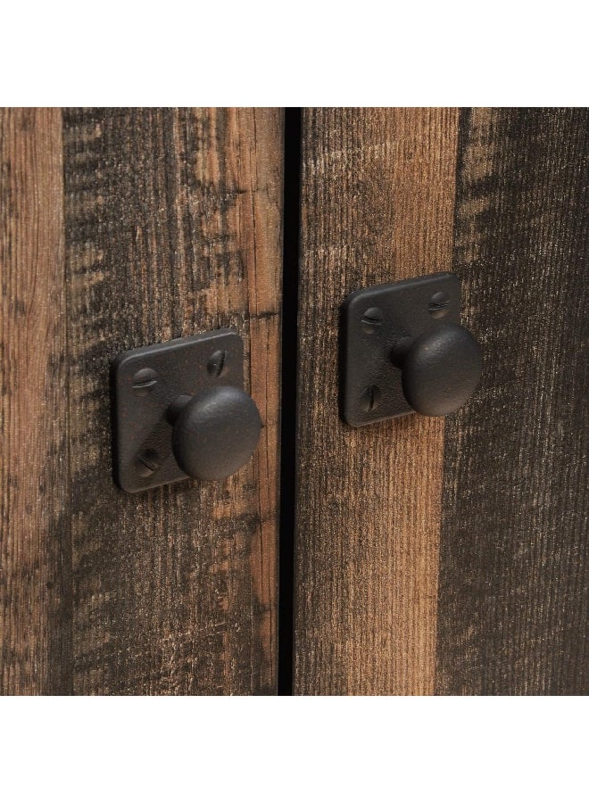 ساودر ستيل ريفر خزانة كتب بأرفف مفتوحة وعجلات وأبواب كربون أوك 69.8 x 17.09 x 31.69 بوصة 423975 - Image 2