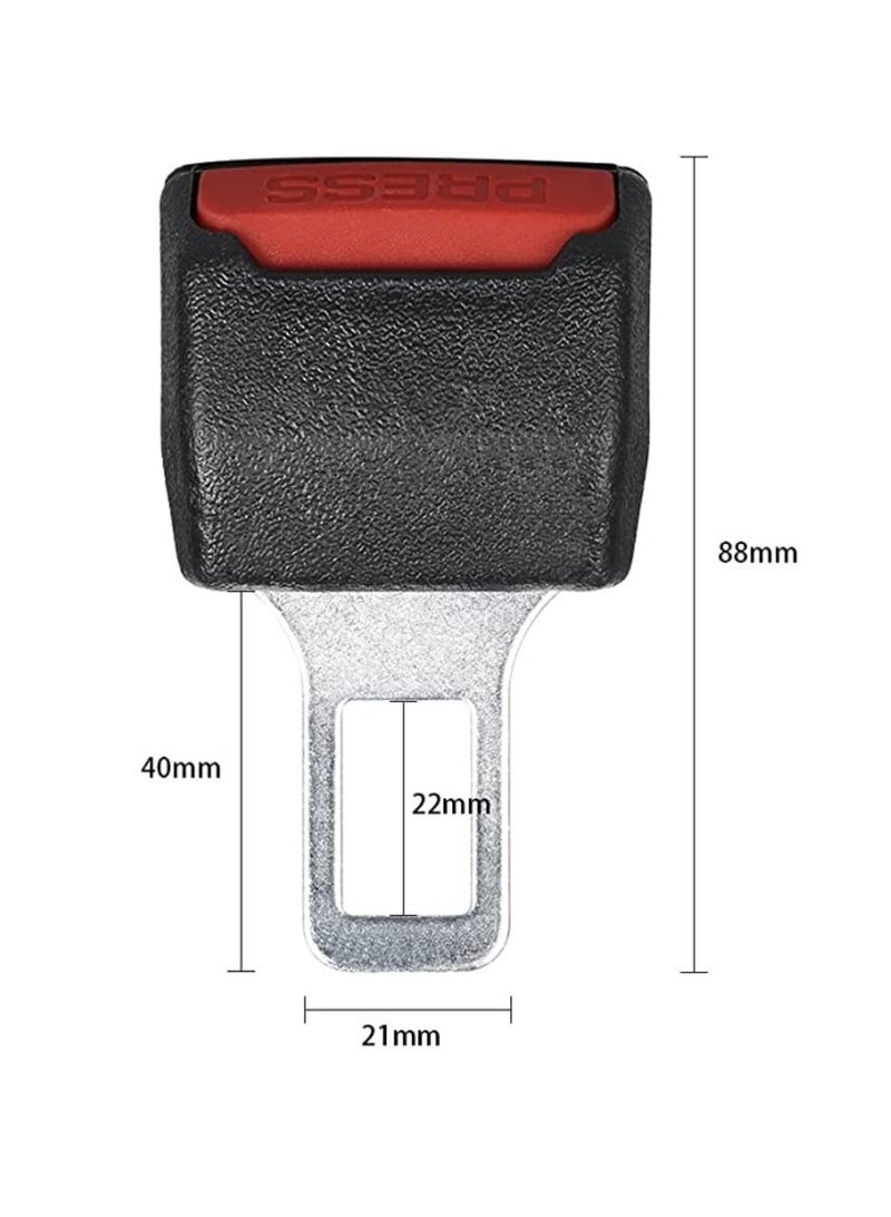 Generic 2 Pieces Car Safety Adjustable Seat Belt Clip Extender Universal Car Interior Parts Black  - Image 3