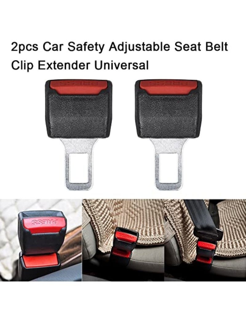 Generic 2 Pieces Car Safety Adjustable Seat Belt Clip Extender Universal Car Interior Parts Black  - Image 5