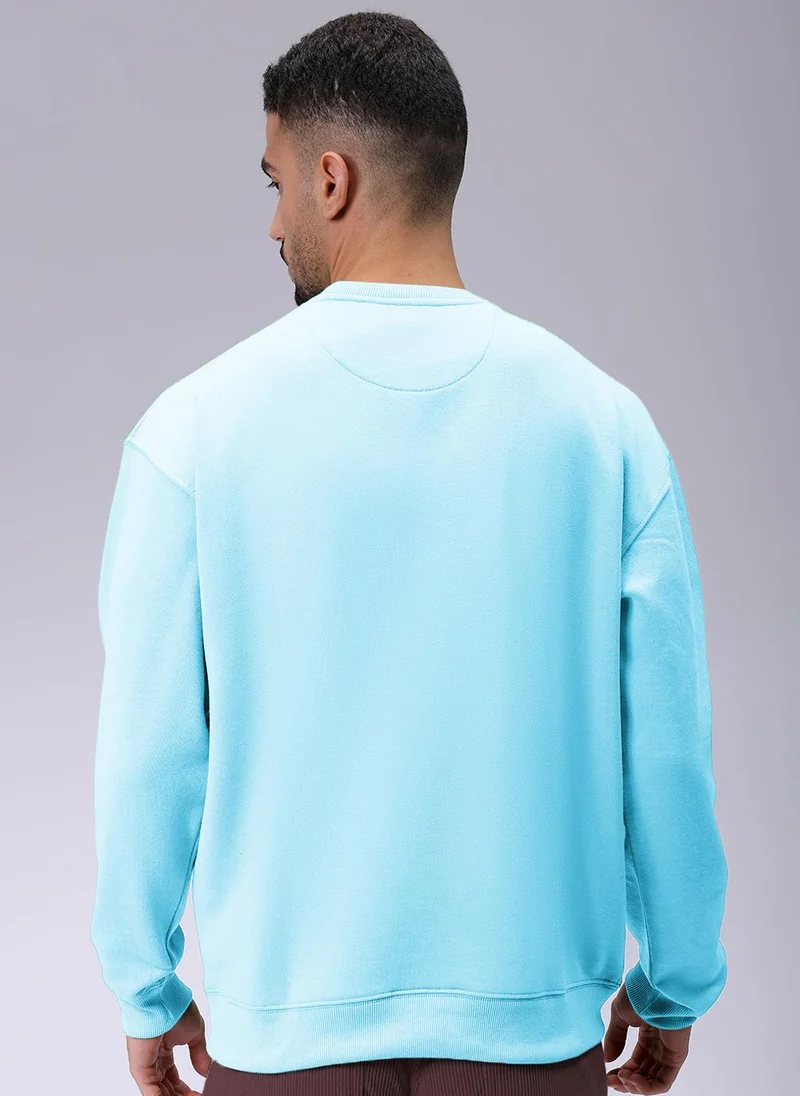 ذا انديان كراج كو Men Oversized Solid Crew Neck Overhead Sweatshirt