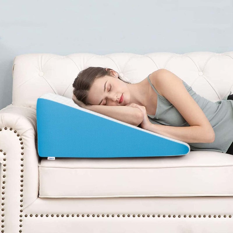 UNBEAT Orthopaedic High Resilience Foam and Memory Foam Pillow Wedge(24X24X11) (Large) - Image 1