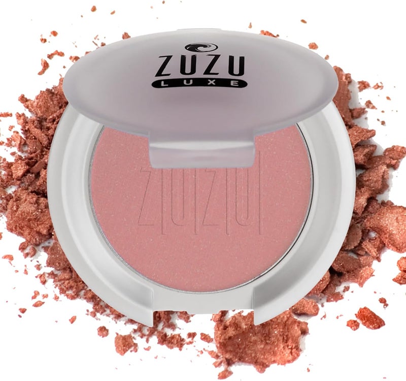 ZUZU LUXE Mineral Blush in Fascination - Lightly Toasted Cinnamon with Warm Shimmer, 0.1 oz - Image 1