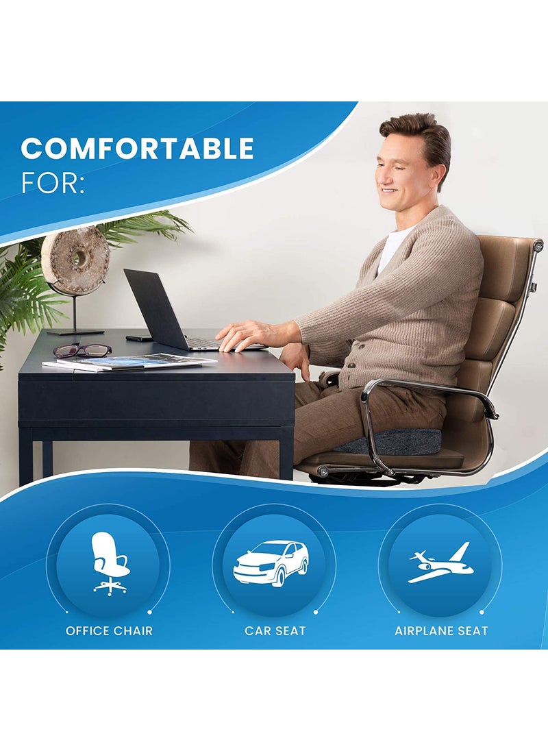 ORILEY ORILEY Premium Comfort Seat Pillow for Office ChairCar SeatHome Chair Orthopaedic Memory Foam Cushion for Tailbone Pain Back Pain Sciatica Relief  - Image 4