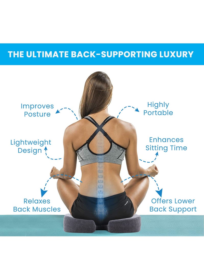 ORILEY ORILEY Premium Comfort Seat Pillow for Office ChairCar SeatHome Chair Orthopaedic Memory Foam Cushion for Tailbone Pain Back Pain Sciatica Relief  - Image 3