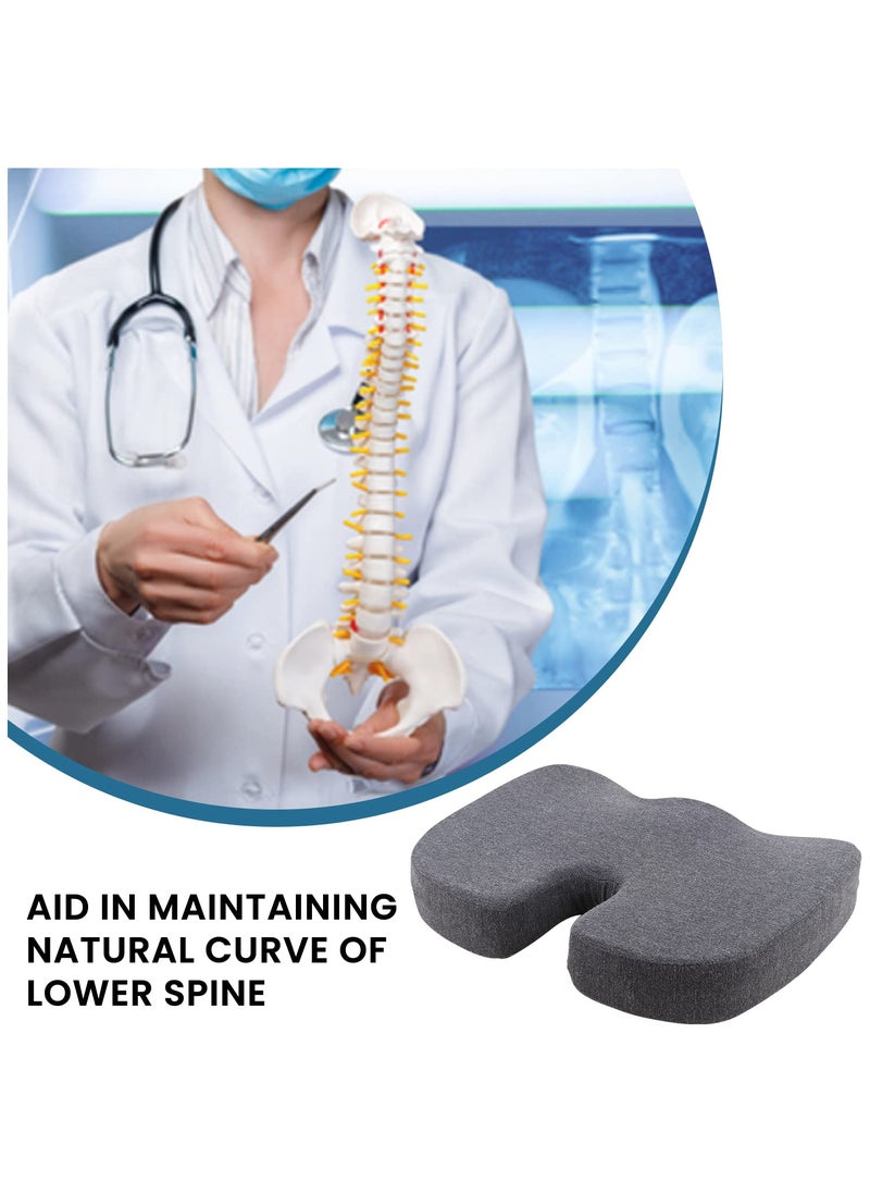 ORILEY ORILEY Premium Comfort Seat Pillow for Office ChairCar SeatHome Chair Orthopaedic Memory Foam Cushion for Tailbone Pain Back Pain Sciatica Relief  - Image 5