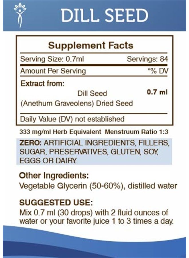 Secrets of the Tribe Dill Seed Alcohol-Free Liquid Extract, Dill Seed (Anethum Graveolens) Dried Seed Tincture Supplement (2 FL OZ) - Image 2