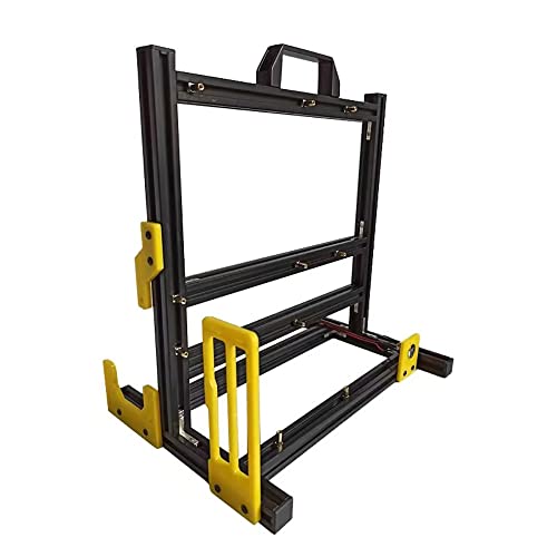 Hokeyio ATX PC Test Bench Handle Carrying Computer Water Cooling Open Frame Overclock Air Case HTPC Support Graphics Card(Black Yellow) - Image 1