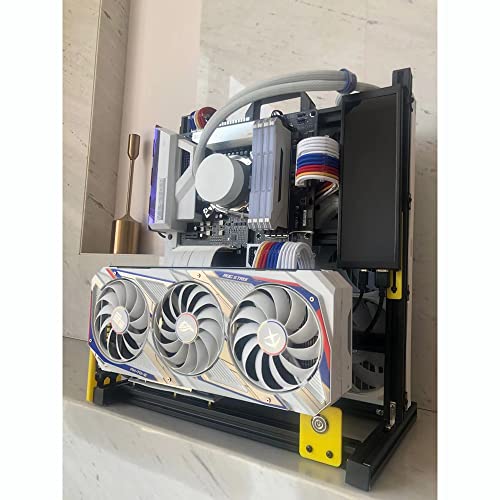 Hokeyio ATX PC Test Bench Handle Carrying Computer Water Cooling Open Frame Overclock Air Case HTPC Support Graphics Card(Black Yellow) - Image 3