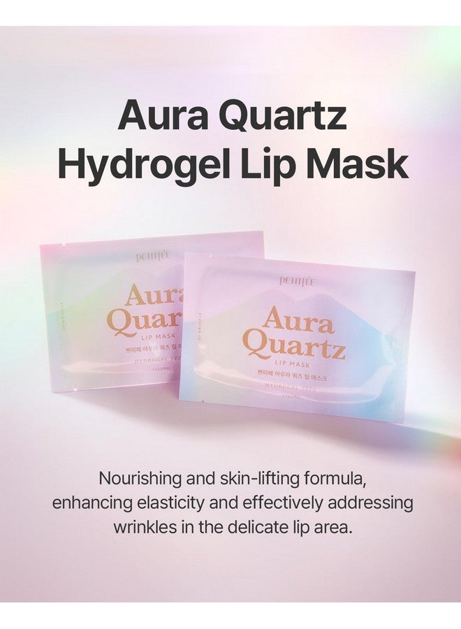 Petitfee Aura Quartz Hydrogel Lip Mask 5Ea Moisturizing Lip Mask With Retinol Peptide Collagen Pdrn Bakuchiol Antiaging Lip Care For Dry Lips Reduces Laugh Lines Smooth And Plump Lips - Image 3