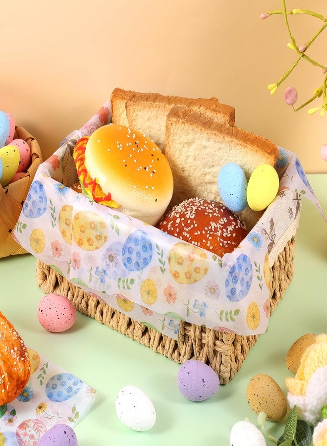 Fabllewavi 150 Sheets Easter Eggs Wax Paper Sheets for Food Deli, 9.8 x 8.3 inch Pastel Color Eggs Patterns Greaseproof Deli Paper for Sandwich Picnic Basket Liner Easter Spring Party Supplies - Image 4