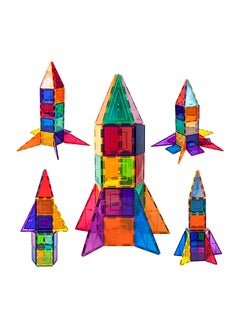 PicassoTiles Picasso Magnetic Rocket Booster 32-Pieces | Magnetic Tiles | Building Blocks | Educational Toy Set | Construction Building Kit for Child Brain Development  - Image 2