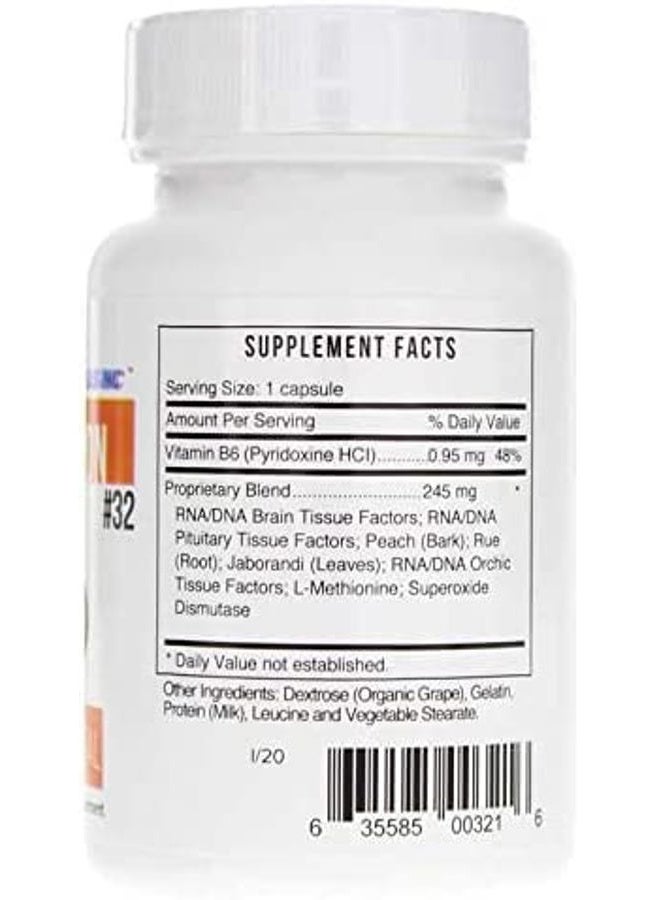 Systemic Formulas #32 Bio Function Gb Pituitary/Pineal 60 Capsules. Supports Mental Clarity and Focus and Normal circadian Rhythms. - Image 2