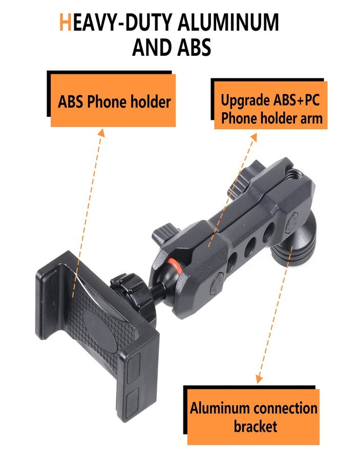 RERPRO Dash Phone Mount Holder for 2021 2022 2023 2024 2025 New Ford Bronco 2/4 Door Interior Accessories Dashboard Cell Phone Stand 360° Adjustable Aluminum Smartphone Bracket Black - Image 4