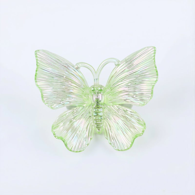 Iridescent Butterfly Resin Charms DIY Phone Case Bag Jewelry Decors 6 Color Set - Image 1