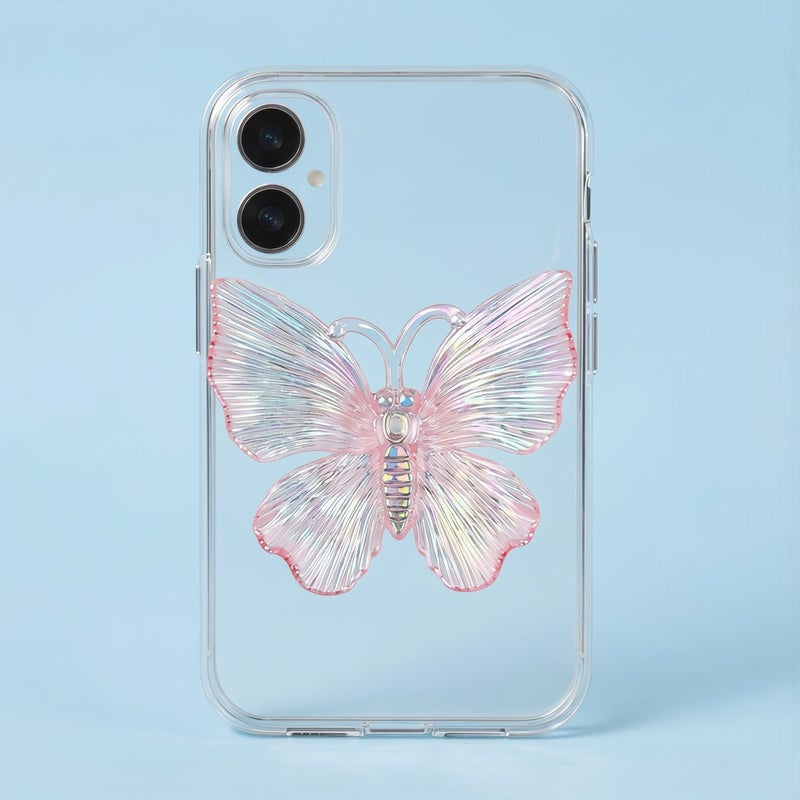 Iridescent Butterfly Resin Charms DIY Phone Case Bag Jewelry Decors 6 Color Set - Image 4