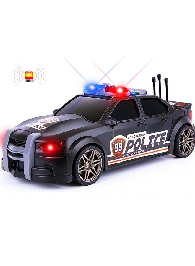ArtCreativity Police Car Toy - Flashing Rooftop Lights and Headlights, Sirens, Openable Trunk, and Friction-Powered Motion, Toy Cop Car 1:20 Scale, Large Police Cars for Kids Ages 3-5 - Image 1