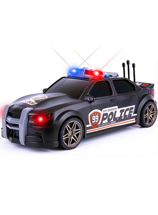 ArtCreativity Police Car Toy - Flashing Rooftop Lights and Headlights, Sirens, Openable Trunk, and Friction-Powered Motion, Toy Cop Car 1:20 Scale, Large Police Cars for Kids Ages 3-5 - Image 5