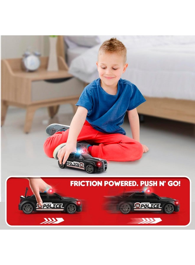 ArtCreativity Police Car Toy - Flashing Rooftop Lights and Headlights, Sirens, Openable Trunk, and Friction-Powered Motion, Toy Cop Car 1:20 Scale, Large Police Cars for Kids Ages 3-5 - Image 4
