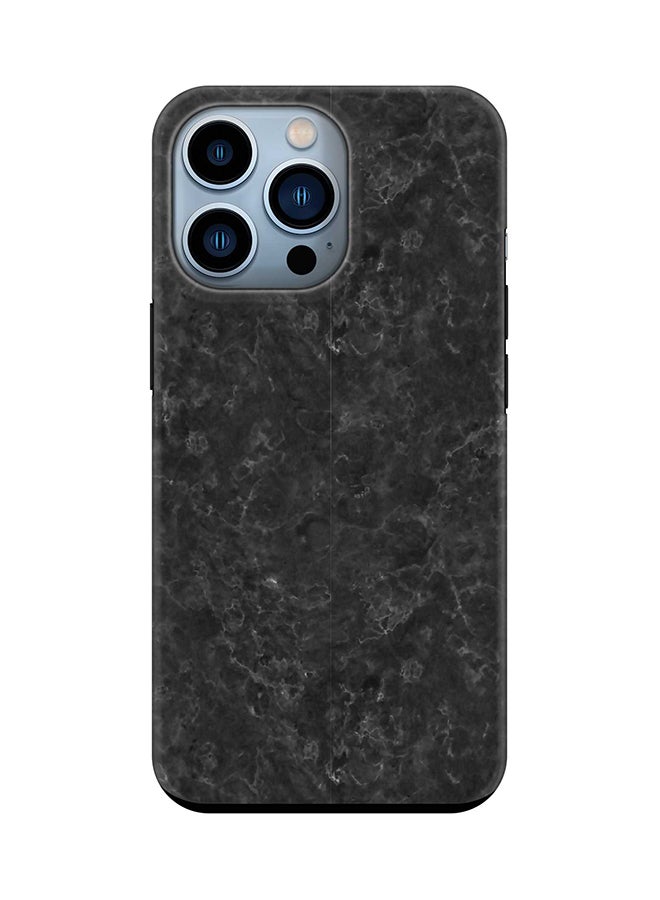 حافظة Tough Pro Series لجهاز Apple iPhone 14 Pro بطبقتين هجين من PC و TPU غلاف مخصص لحماية الهاتف مع حماية TPU داخلية تشطيب غير لامع - نسيج رخام أسود