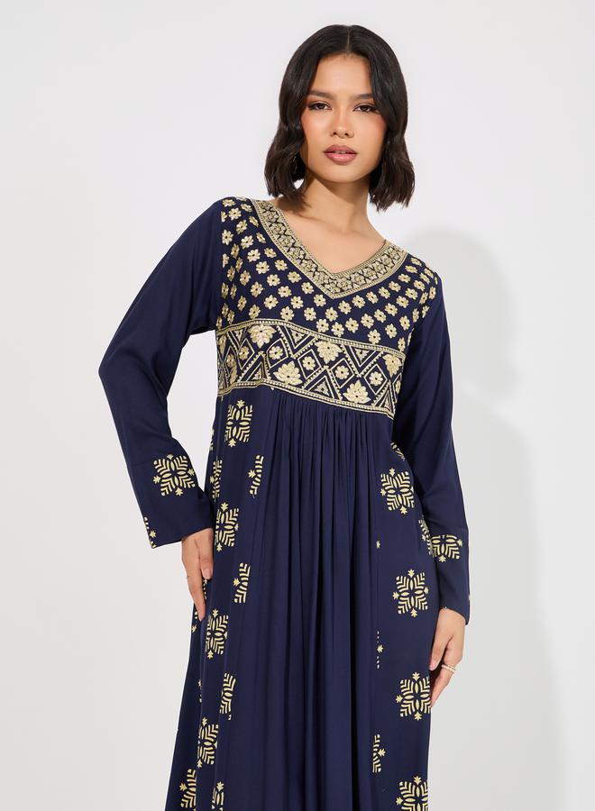 Styli Embroidered Detail Dress  - Image 5